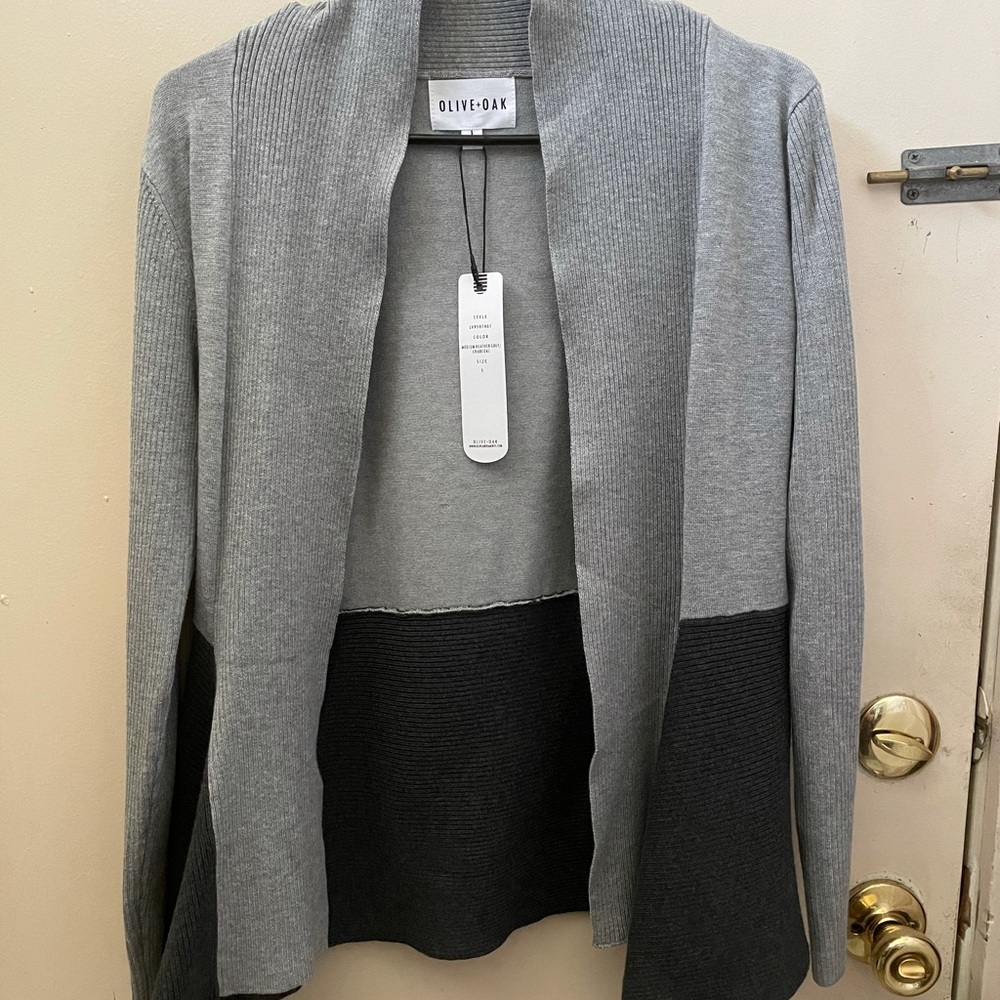 Olive and oak sweater/ Cardigan